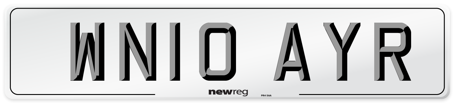 WN10 AYR Number Plate from New Reg